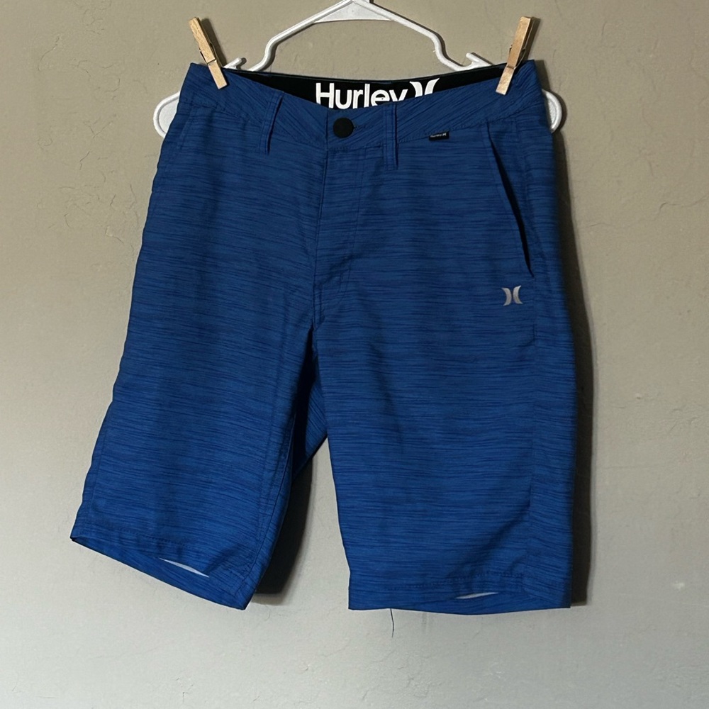 Hurley Blue Hybrid Shorts with Elastic Waistband